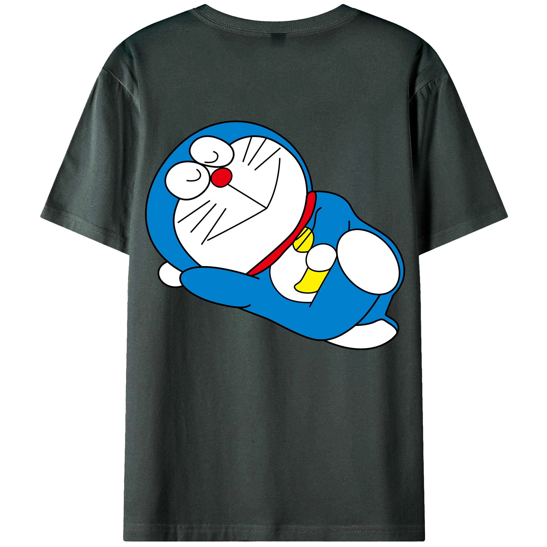 （画像用） ドラえもん Doraemon 綿100％ メンズ半袖Tシャツ（バックプリント） 通気性